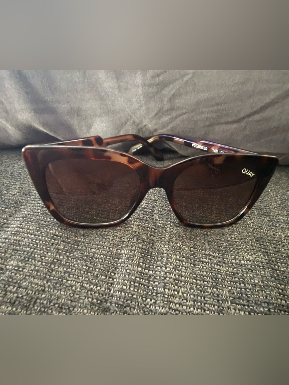 Quay Australia Tortoise Cat Eye Sunglasses - Brown Lenses
